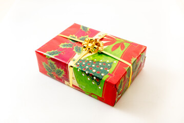 Christmas presents with white background