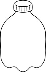 Isolated vector illustration of milk or juice bottle on transparent background