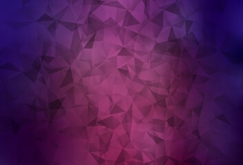 Obraz premium Dark Purple vector low poly layout.