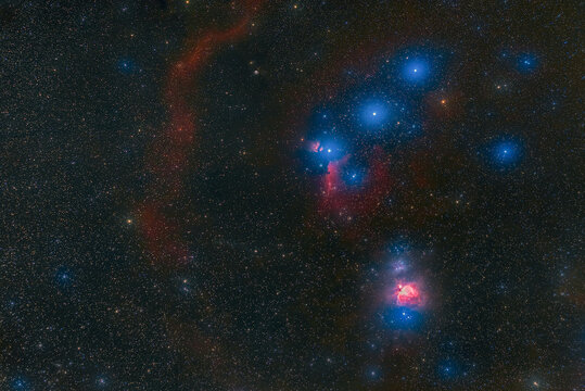 The Orion Constellation photographed from Wachenheim in Germany.