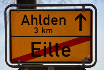 Ortsschild von Eilte, Niedersachsen