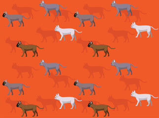 Animal Cat Burmese Various Coat Seamless Wallpaper Background