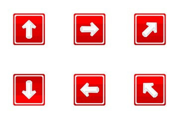 arrow set of signs vector design