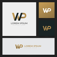 Obraz premium WP Logo Combination Letter simple but elegant modern for your Company or Business, consulting, personal branding