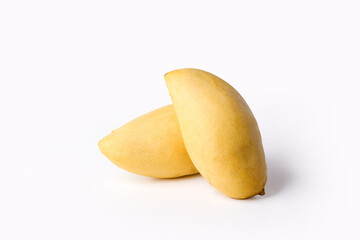 Group of mangoes isolated on white background