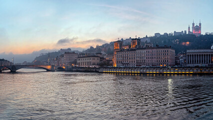 The river Saone in Lyon