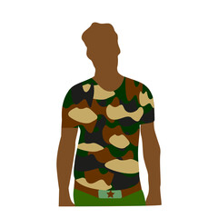 soldier black skin military t-shirt  army uniform