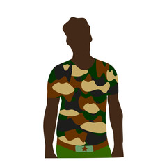 soldier black skin military t-shirt  army uniform