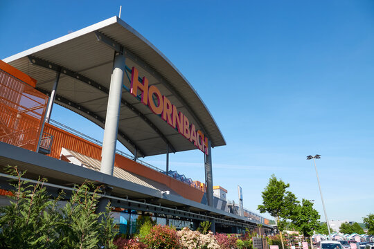 Hornbach Hardware Store ( Baumarkt ) Everything for your project: Permanent low prices even after purchase, There is always something to do. Near Stuttgart, Germany, Esslingen.