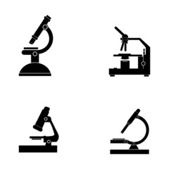 Microscope icon template vector