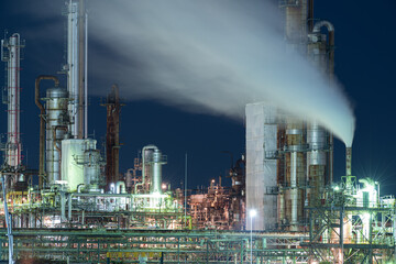 工場夜景　四日市市