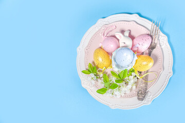 Easter table setting decoration