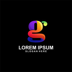 Letter g colorful logo design template modern color