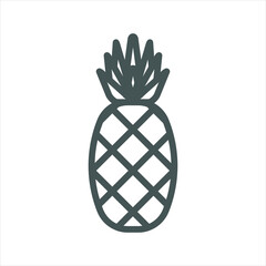 Obraz premium tropical Pineapple Fruit Summer Simple line icon