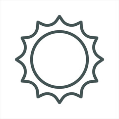 Sun weather Summer simple line icon