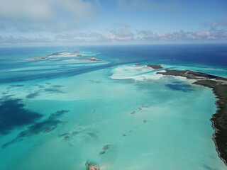 Exuma Cays, Bahamas. View from Above. No filters