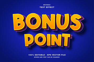 Naklejka na ściany i meble Bonus Point 3D Editable Text Effect