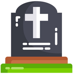 tombstone flat icon