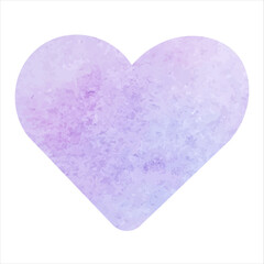 Fototapeta premium vector pastel purple watercolor heart. Valentine's Day item, can be used for invitations and postcards. A separate element on a white background