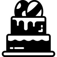 cake solid line icon