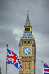 Obraz na płótnie Canvas Big Ben and Union Jack flag