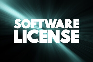 Software License text quote, concept background