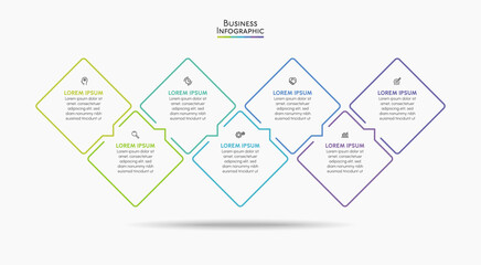 Business data visualization. timeline infographic icons designed for abstract background template milestone element modern diagram process technology digital marketing data presentation chart Vector