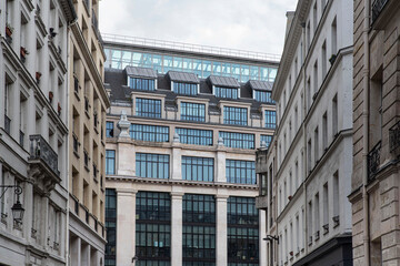 Ancient and modern architecture of the city of Paris in France