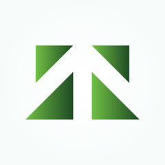 Letter T Arrow vector design illustration