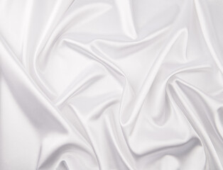 Obraz premium close up of white silk textured cloth background