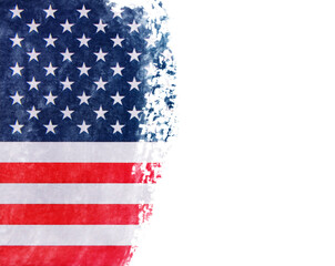 Grunge American flag background texture.