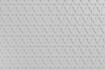 Obraz na płótnie Canvas 3D Rendering, Abstract Hexagon Pattern, Texture White
