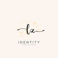 LZ Handwriting logo vector of initial signature, wedding, fashion, jewerly, boutique, floral and botanical with creative template for any company or business. - obrazy, fototapety, plakaty