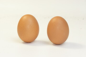Close up photo of chicken eggs