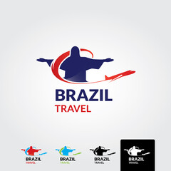 Minimal brazil travel logo template  - vector