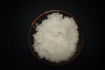 Sea salt isolated close up photo