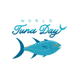 World Tuna Day. A postcard with the inscription