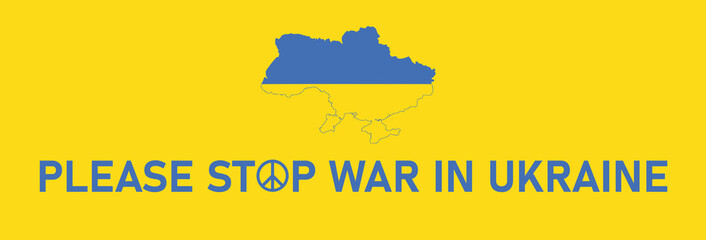 Banner Please stop war in Ukraine