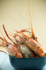 Boiled river shrimp