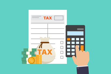 Tax vector design illustration