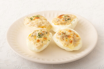 ゆで卵のマヨネーズ焼き
