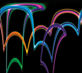 Abstraktes 3D-Rendering, futuristisches Hintergrunddesign, moderne Illustration