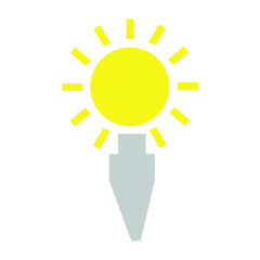 yellow light icon on a white background