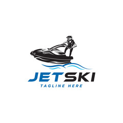 Jet Ski Logo Designs Template, vector illustration
