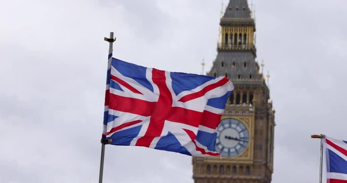 Big Ben and Union Jack flag