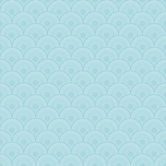 repeat pattern of light blue circle in multiple layers in stack as river in Japanese style, seamless background for wrapping paper and fabric
