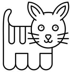 Cat Animal Icon Character. Pet shop Cartoon
