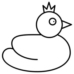 Duck Icon Cartoon. Pigeon Bird animal Character Symbol Vector
