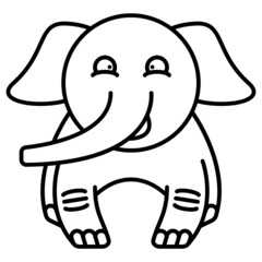 Elephant Icon Cartoon