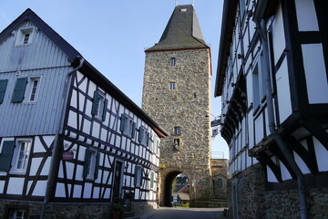 Katharinentor mit Portzenturm in Stadt Blankenberg von Hennef (Sieg)